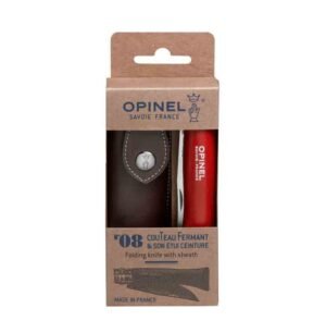 Opinel N°8 nož sa crvenom drškom i futrolom